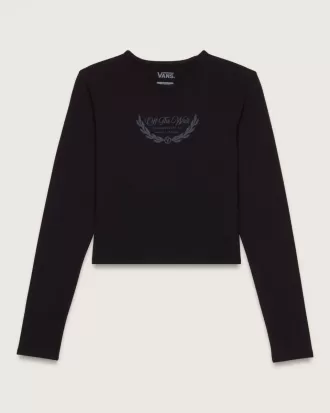 Low Key T-Shirt mit U-Ausschnitt und langen Ärmeln