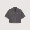 Natalie Denim-Hemd mit Knopfleiste