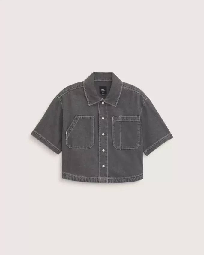 Natalie Denim-Hemd mit Knopfleiste