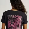 Negatives kurzes T-Shirt mit Blumenmuster