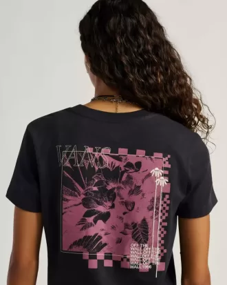 Negatives kurzes T-Shirt mit Blumenmuster