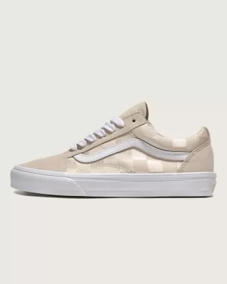 Old Skool Satinschuh mit Schachbrettmuster