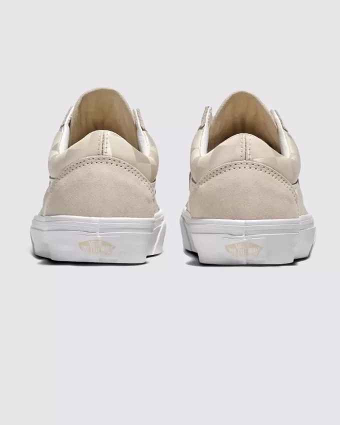 Old Skool Satinschuh mit Schachbrettmuster