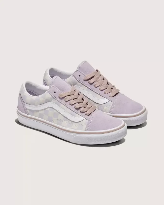 Old Skool Wildlederschuh mit Schachbrettmuster