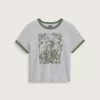 Ringer-T-Shirt mit Aufdruck „Have To Dream“
