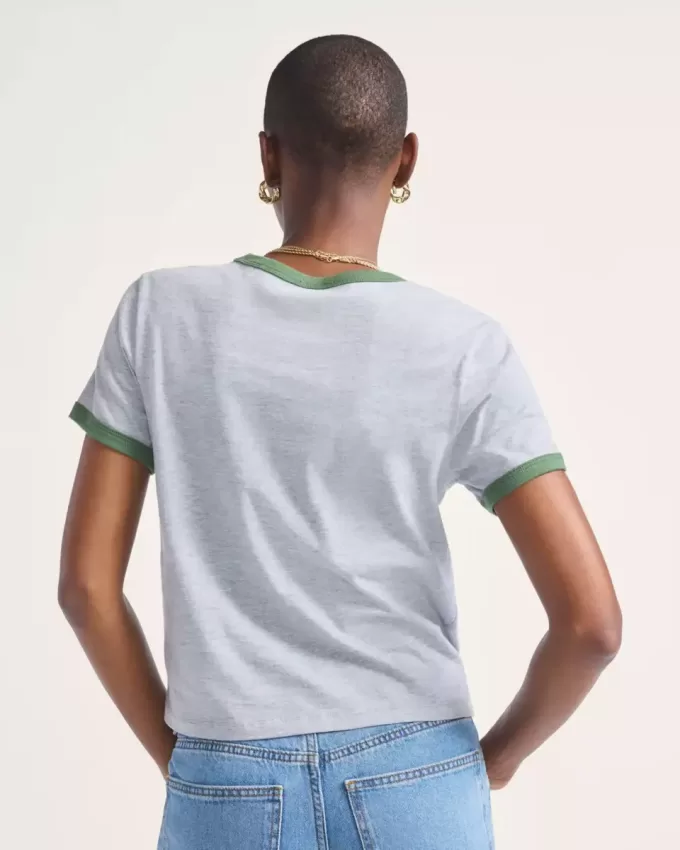 Ringer-T-Shirt mit Aufdruck „Have To Dream“