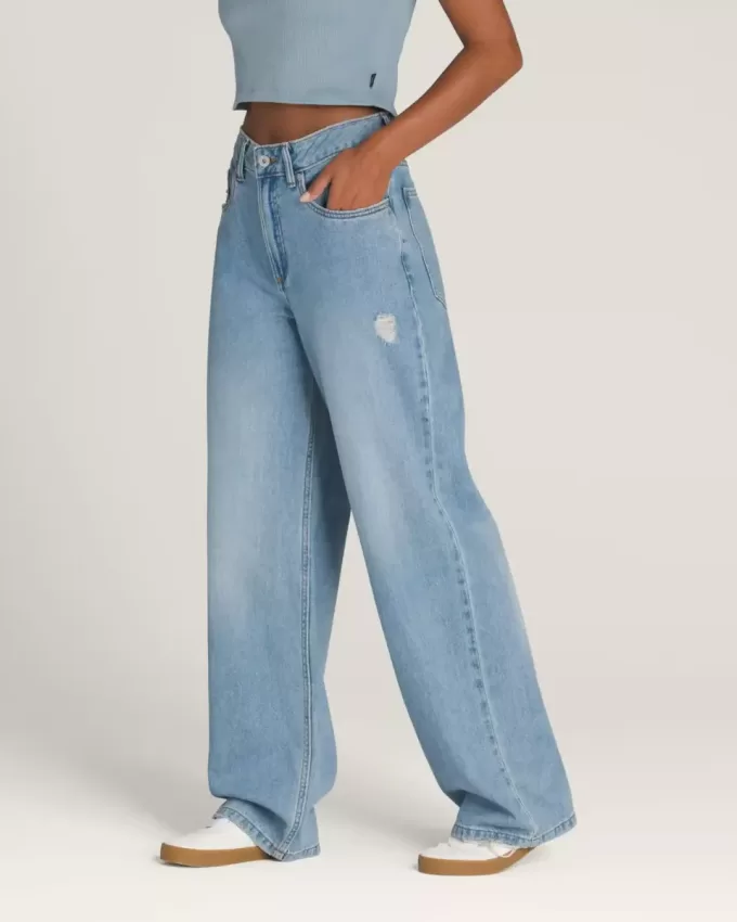Sirelle 5-Pocket-Denim-Puddle-Hose