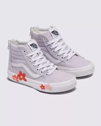 Sk8-Hi-Zip Flower Schuh für kleine Kinder
