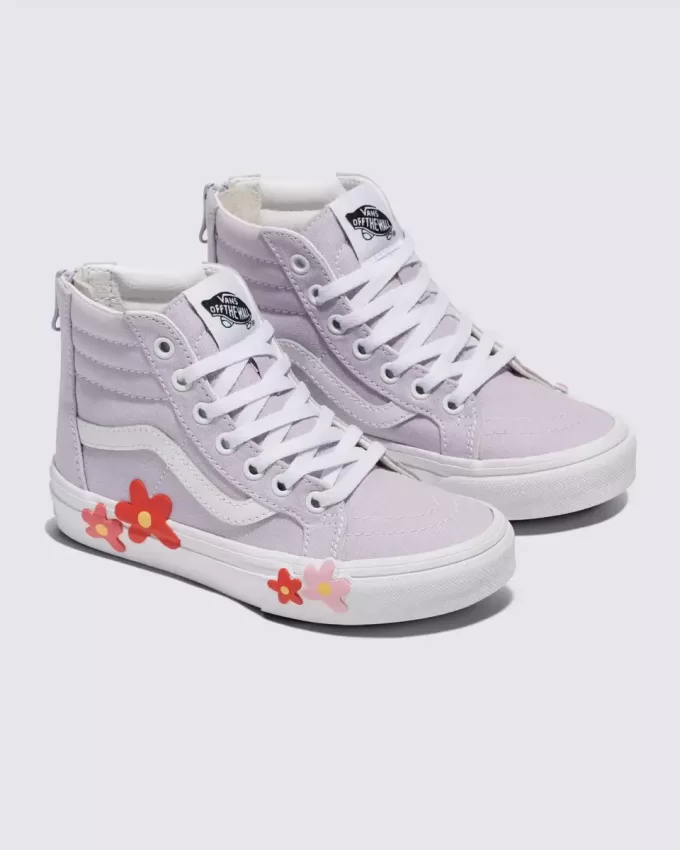 Sk8-Hi-Zip Flower Schuh für kleine Kinder