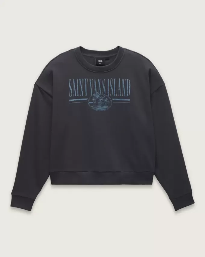 Sweatshirt mit Rundhalsausschnitt und Retro-Isle-Grafik