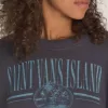 Sweatshirt mit Rundhalsausschnitt und Retro-Isle-Grafik