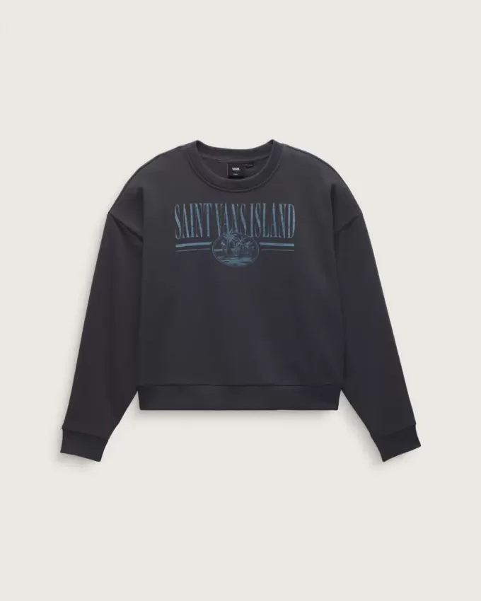 Sweatshirt mit Rundhalsausschnitt und Retro-Isle-Grafik