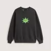 Sweatshirt mit Rundhalsausschnitt und Sternenkaromuster