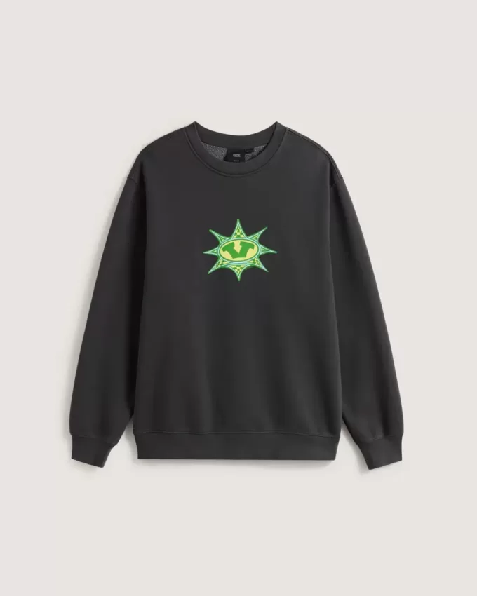Sweatshirt mit Rundhalsausschnitt und Sternenkaromuster