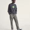 Sweatshirt mit Rundhalsausschnitt und Sternenkaromuster