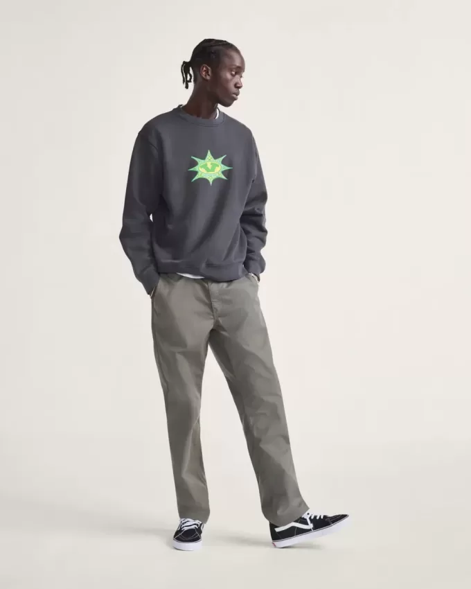 Sweatshirt mit Rundhalsausschnitt und Sternenkaromuster
