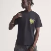 T-Shirt mit verkratzten Platten