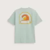 T-Shirt mit Wellen-Motiv