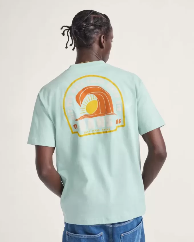 T-Shirt mit Wellen-Motiv
