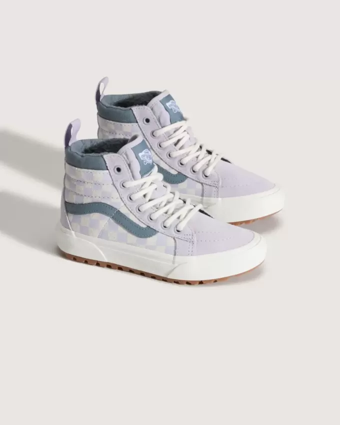 Wasserabweisender Sk8-Hi-Schuh mit Schachbrettmuster für kleine Kinder