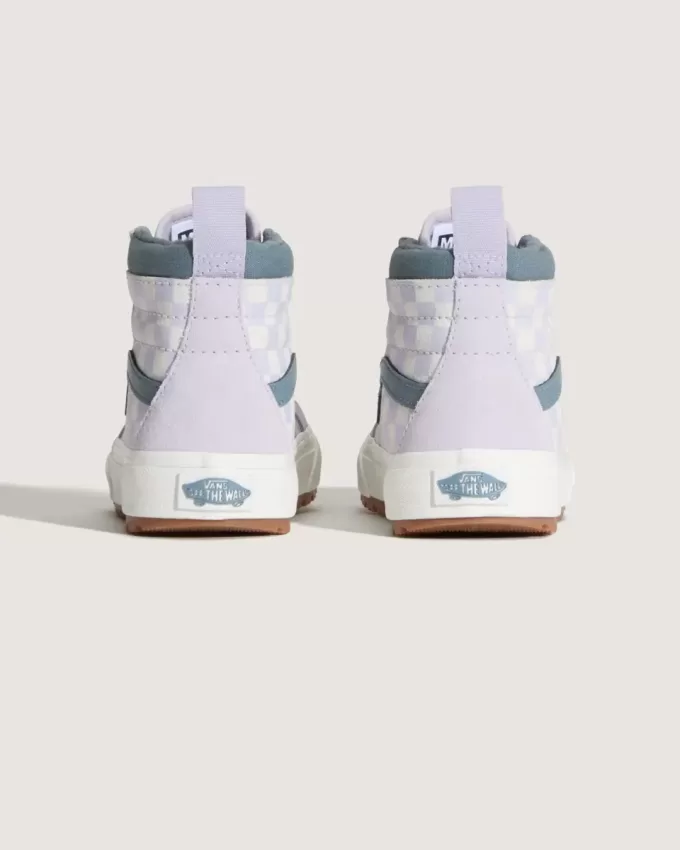 Wasserabweisender Sk8-Hi-Schuh mit Schachbrettmuster für kleine Kinder