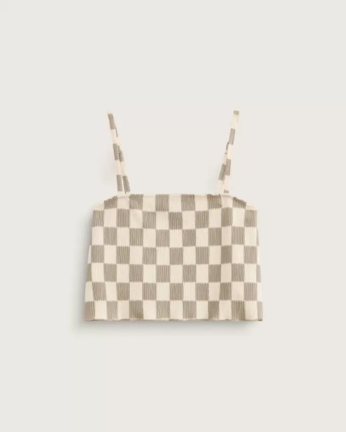 Wren – Camisole-Oberteil mit Schachbrettmuster